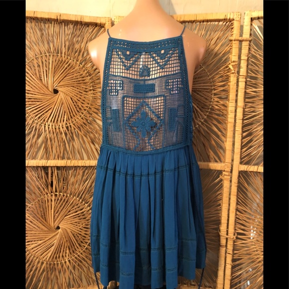 Free People Dresses & Skirts - Free People Dark Teal Mini Dress Sz XS (A)